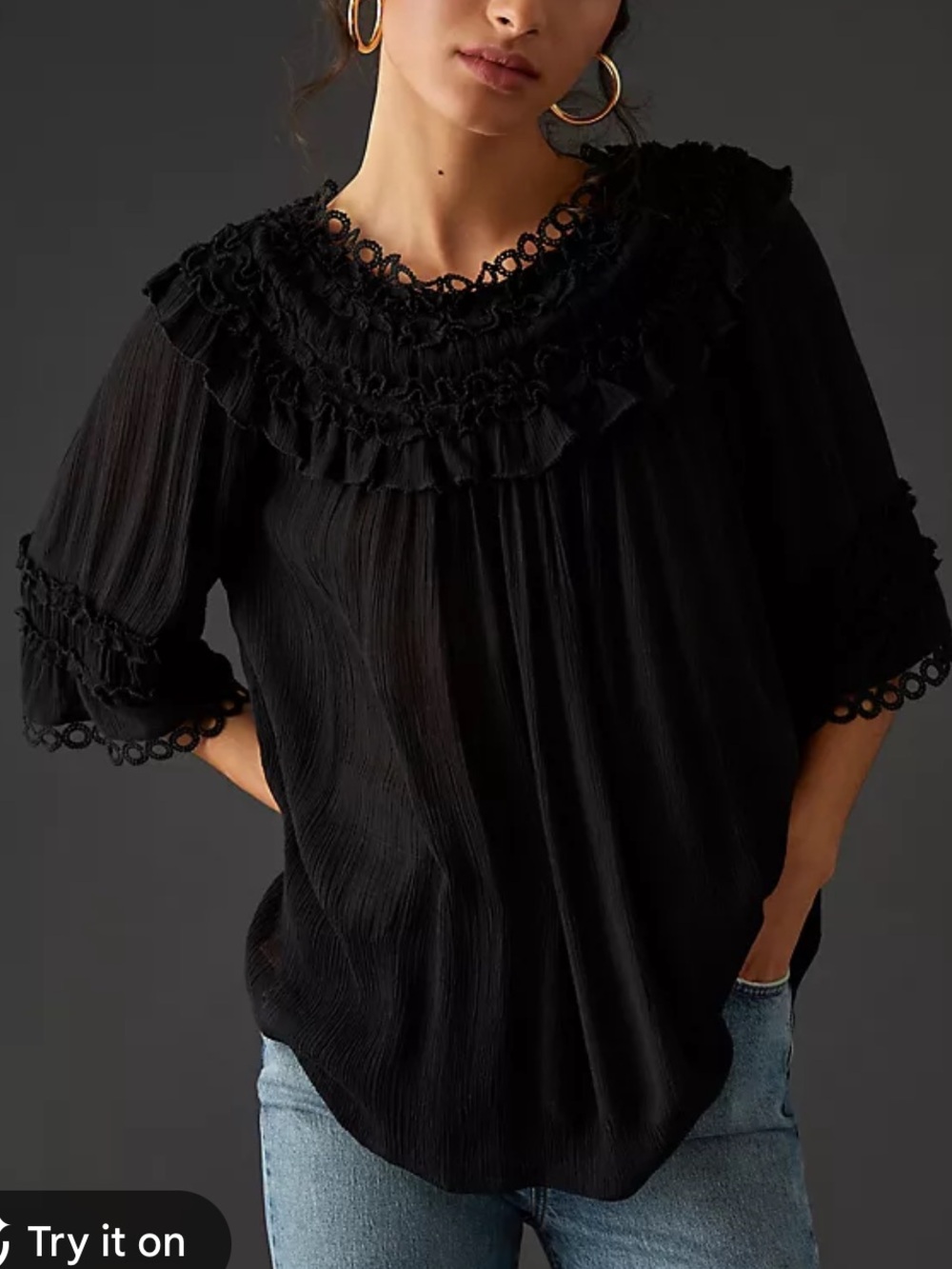 By Anthropologie ruffled blouse